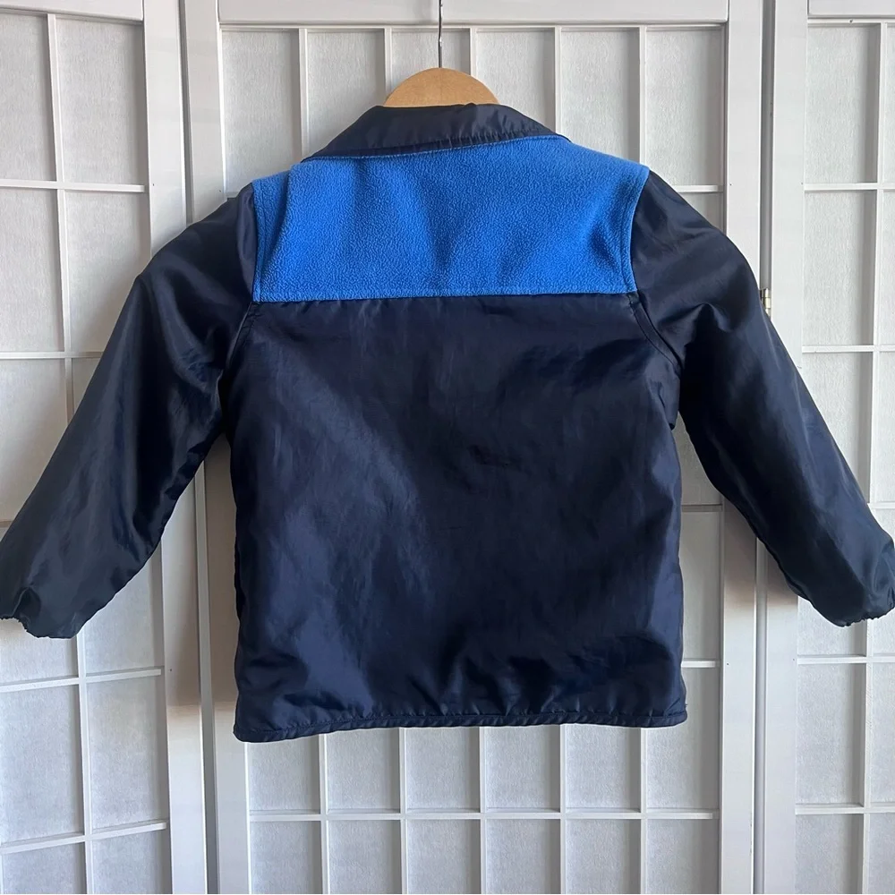 OshKosh B'gosh Toddler Blue Reversible Fleece Windbreaker Lightweight Jacket 4T